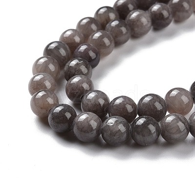 Natural Mashan Jade Round Beads Strands G-D263-8mm-XS29-1