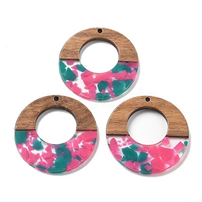 Resin and Walnut Pendants FIND-R051-13B-1