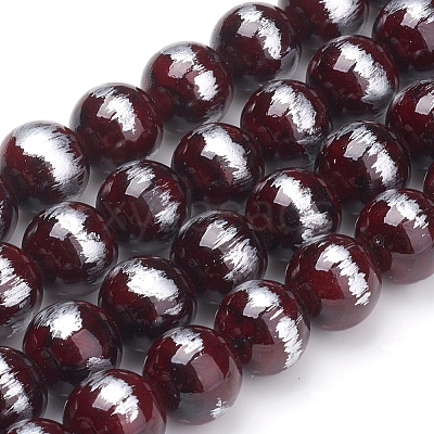 Natural Mashan Jade Beads Strands G-G833-12mm-17-1
