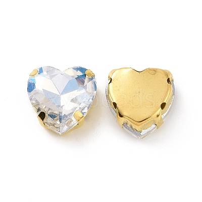 Heart Sew on Rhinestone DIY-E062-04G-02-1