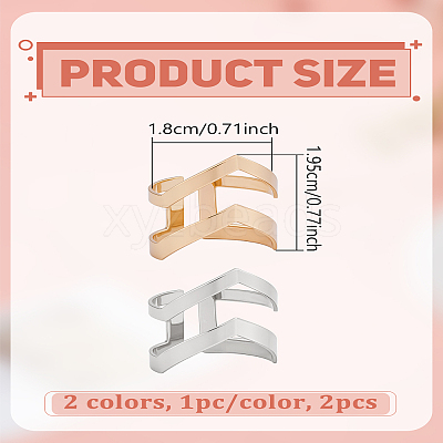 2Pcs 2 Colors Zinc Alloy Cuff Rings for Women RJEW-LP0005-16-1