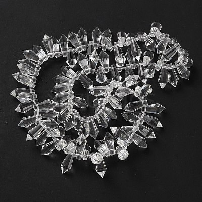 Transparent Glass Beads Strands GLAA-WH0039-48D-1