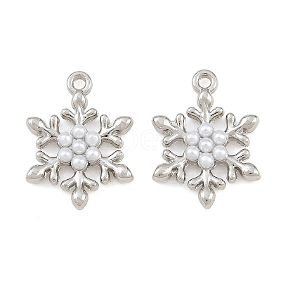 Alloy & ABS Plastic Pearl Pendants PL-CBAF039-01P-1
