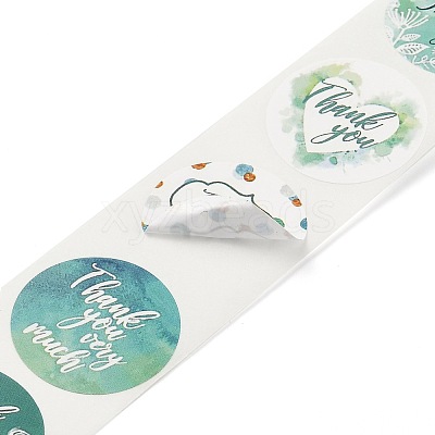 1 Inch Thank You Theme Paper Stickers X-DIY-L035-011C-1