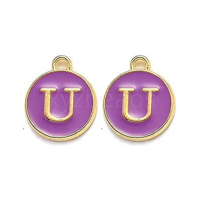 Golden Plated Alloy Enamel Charms LS-ENAM-Q437-12U-1