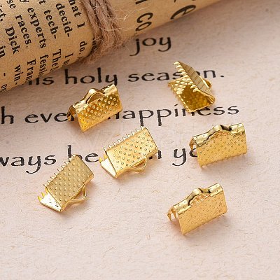 Iron Ribbon Crimp Ends IFIN-YW0001-13G-LF-1