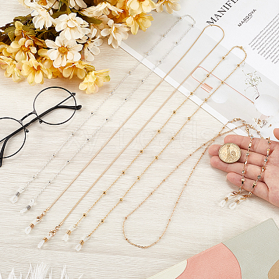 4Pcs 4 Styles Iron & Alloy Eyeglasses Chains AJEW-CN0002-75B-1