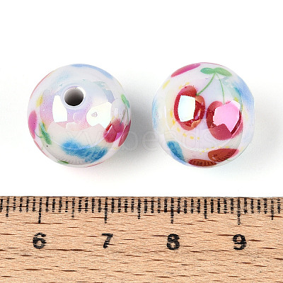 Printed Opaque Acrylic Beads X1-MACR-T048-04C-1