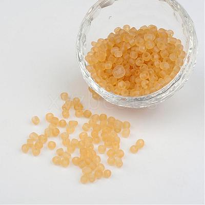 6/0 Frosted Round Glass Seed Beads X-SEED-A008-4mm-M2-1