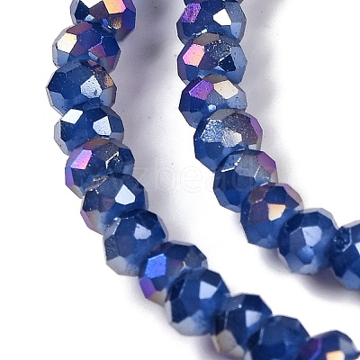 Baking Electroplate Glass Beads Strands X-DGLA-A039-J2MM-B04-1