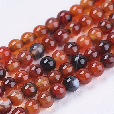 Natural Agate Bead Strands X-G-R173-4mm-05-1
