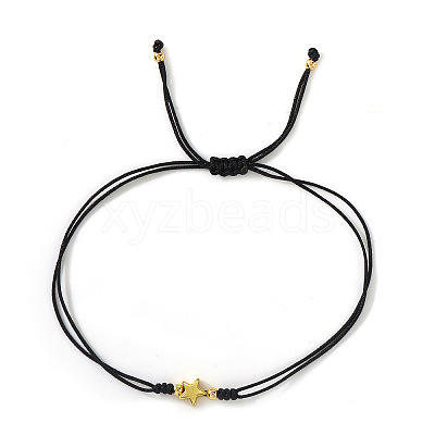 Adjustable Brass Braided Bead Bracelets for Women WG4426-9-1
