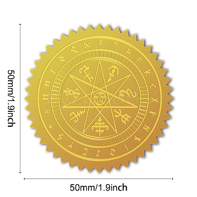 Self Adhesive Gold Foil Embossed Stickers DIY-WH0211-369-1