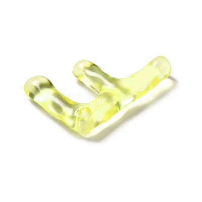 Transparent Resin Alphabet Pendants RESI-C028-02F-1