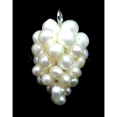 Natural Cultured Freshwater Pearl Pendants PEAR-H018-1