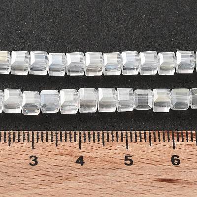 Electroplate Glass Beads Strands EGLA-R030-4x4mm-20-1