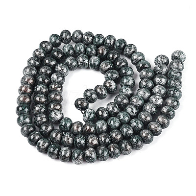 Opaque Baking Paint Glass Beads Strands GLAA-Q110-03A-14-1