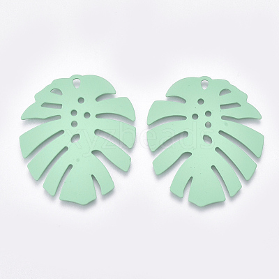 Spray Painted Iron Pendants IFIN-S703-08B-1