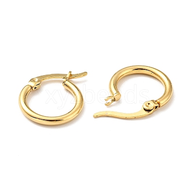 PVD Vacuum Plating 201 Stainless Steel Hoop Earrings for Women LS-EJEW-G260-02E-G-1