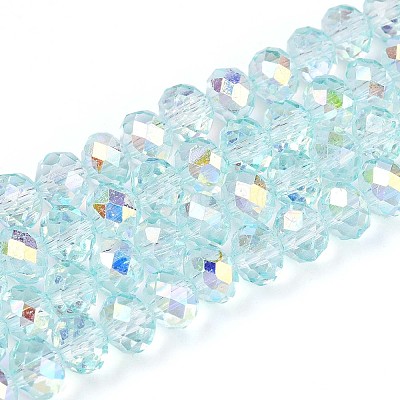 Transparent Glass Beads Strands EGLA-N016-6mm-01-1