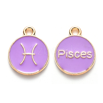 Alloy Enamel Pendants X-ENAM-S124-01A-01H-1