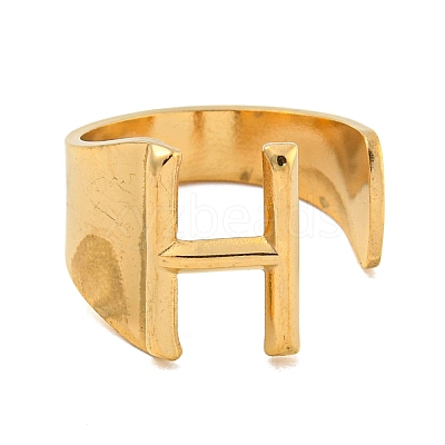 PVD Vacuum Plating 201 Stainless Steel Cuff Rings RJEW-Z032-01G-H-1