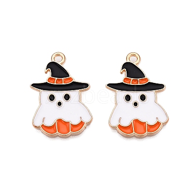Halloween Theme Alloy Enamel Pendants ENAM-T020-07F-1