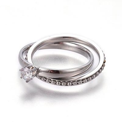 304 Stainless Steel Finger Rings RJEW-E158-23P-1