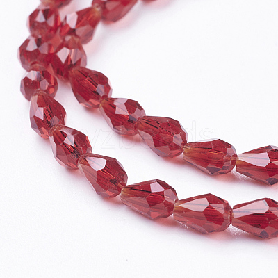 Glass Beads Strands GLAA-R024-6x4mm-M-1