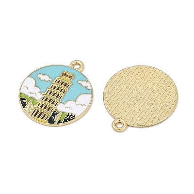 Alloy Enamel Pendants ENAM-V001-02D-G-1