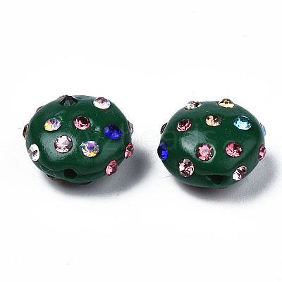 Polymer Clay Rhinestone Beads RB-S056-27E-1
