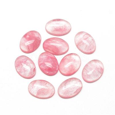 Watermelon Stone Glass Cabochons G-R415-14x10-40-1