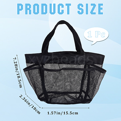 1Pc Rectangle Polyester Sandbeach Tote Bags ABAG-CN0001-15-1
