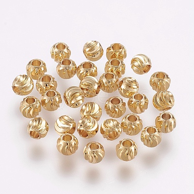 Brass Spacer Beads X-KK-G312-01G-5mm-G-1