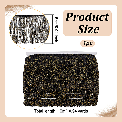 Polyester Tassel Lace Trim SRIB-WH0011-251A-01-1