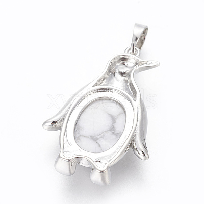 Natural Howlite Pendants G-L512-A24-1