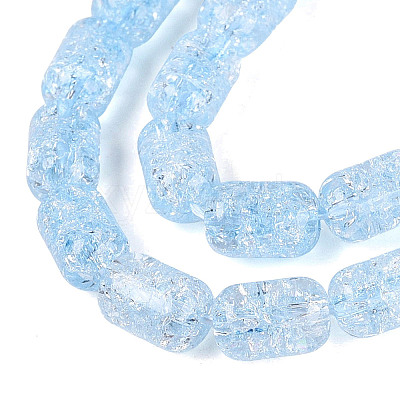 Transparent Crackle Glass Beads Strands GLAA-NH0001-04-A08-1