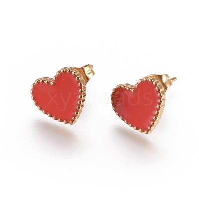304 Stainless Steel Stud Earrings EJEW-I235-04-B-1