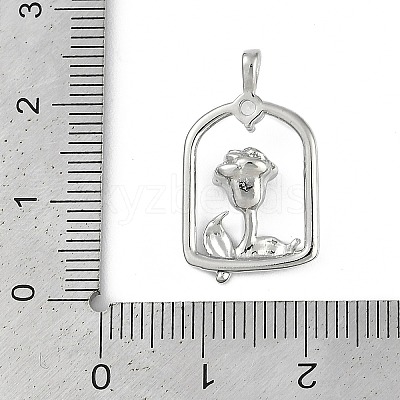 Brass Micro Pave Cubic Zirconia Pendants KK-Z078-16P-1