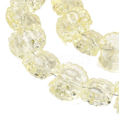 Electroplate Baking Paint Transparent Glass Beads Strands GL-CBA17FF-02E-1