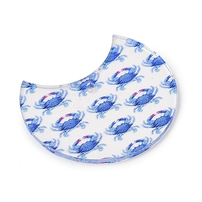 Printed Opaque Acrylic Pendants FIND-K017-10A-1