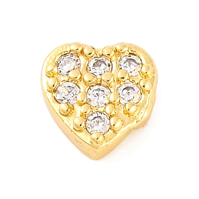 Rack Plating Brass Micro Pave Clear Cubic Zirconia Cabochons KK-F874-02G-04-1