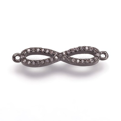 Brass Cubic Zirconia Links ZIRC-K070-11-1