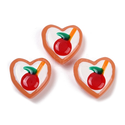 Handmade Heart Lampwork Beads Strands LAMP-P069-04B-04-1