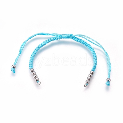 Nylon Cord Braided Bead Bracelets Making BJEW-F360-FP17-1