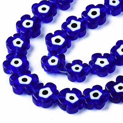 Handmade Lampwork Beads Strands X-LAMP-N023-002B-02-1