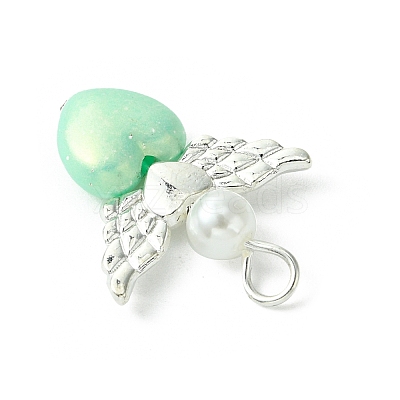 50Pcs Heart Acrylic Pendants PALLOY-JF02975-1