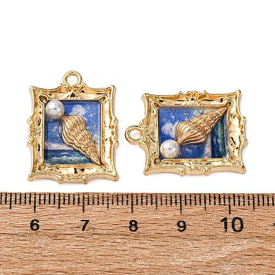Printed Alloy Pendants ENAM-B028-13KCG-1