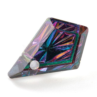 Embossed Glass Rhinestone Pendants GLAA-J101-01A-001VO-1