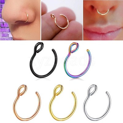 316 Surgical Stainless Steel Clip on Nose Rings WGA7223-01-1